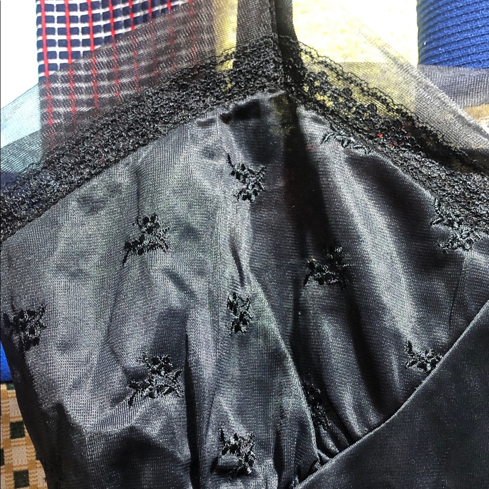 Black Lace-Trim Slip Dress - Women Intimates & Sleepwear - Picture 3 of 8